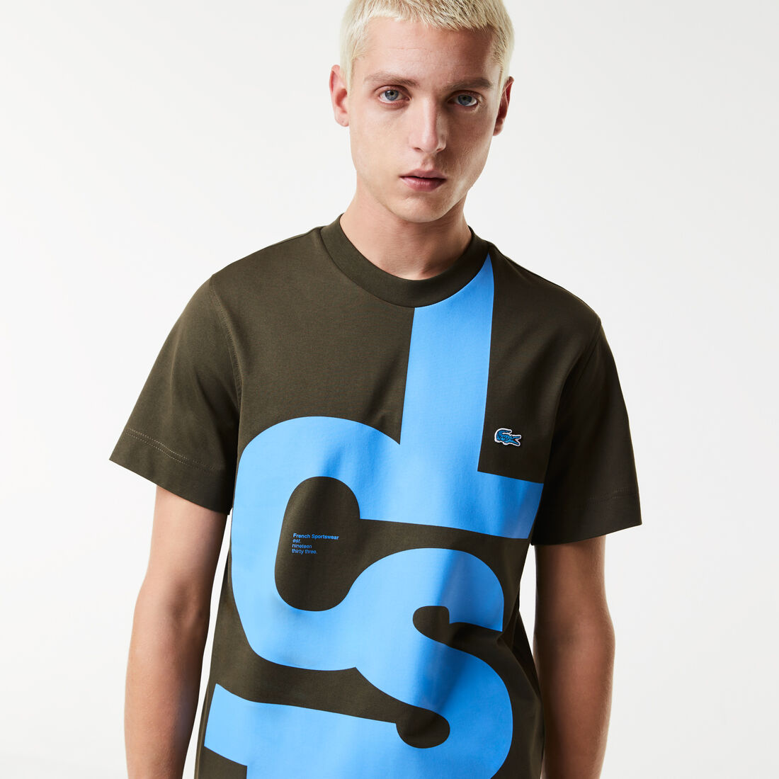 Men's Regular Fit Contrast Lettering Cotton T-Shirt