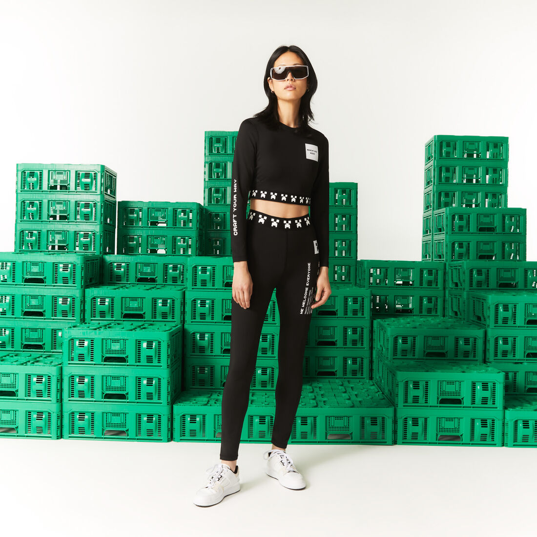Women's Lacoste L!VE x Minecraft Print Leggings Women's Lacoste L!VE x Minecraft Print Leggings