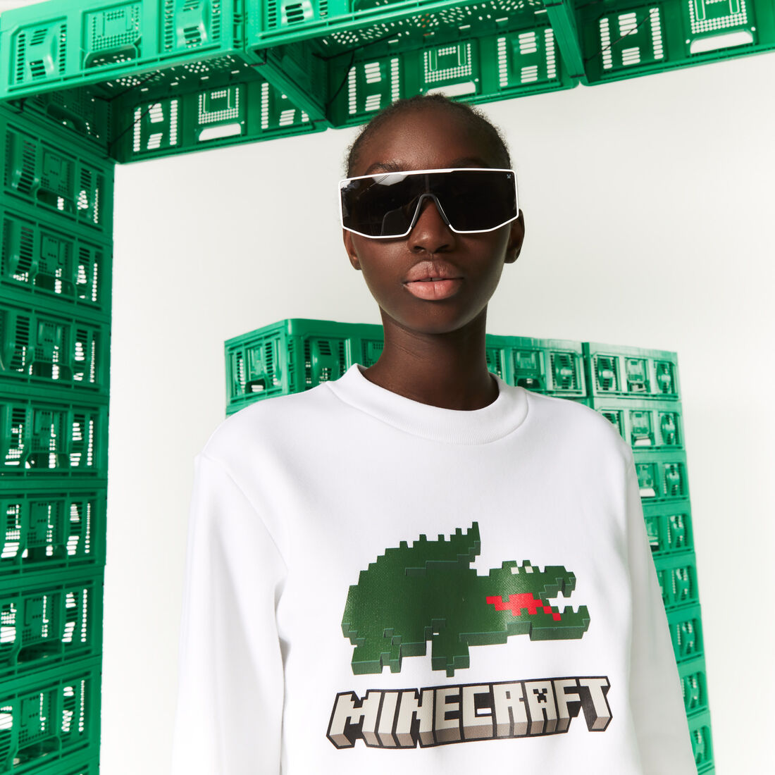 Unisex Lacoste x Minecraft Organic Fleece Sweatshirt Unisex Lacoste x Minecraft Organic Fleece Sweatshirt