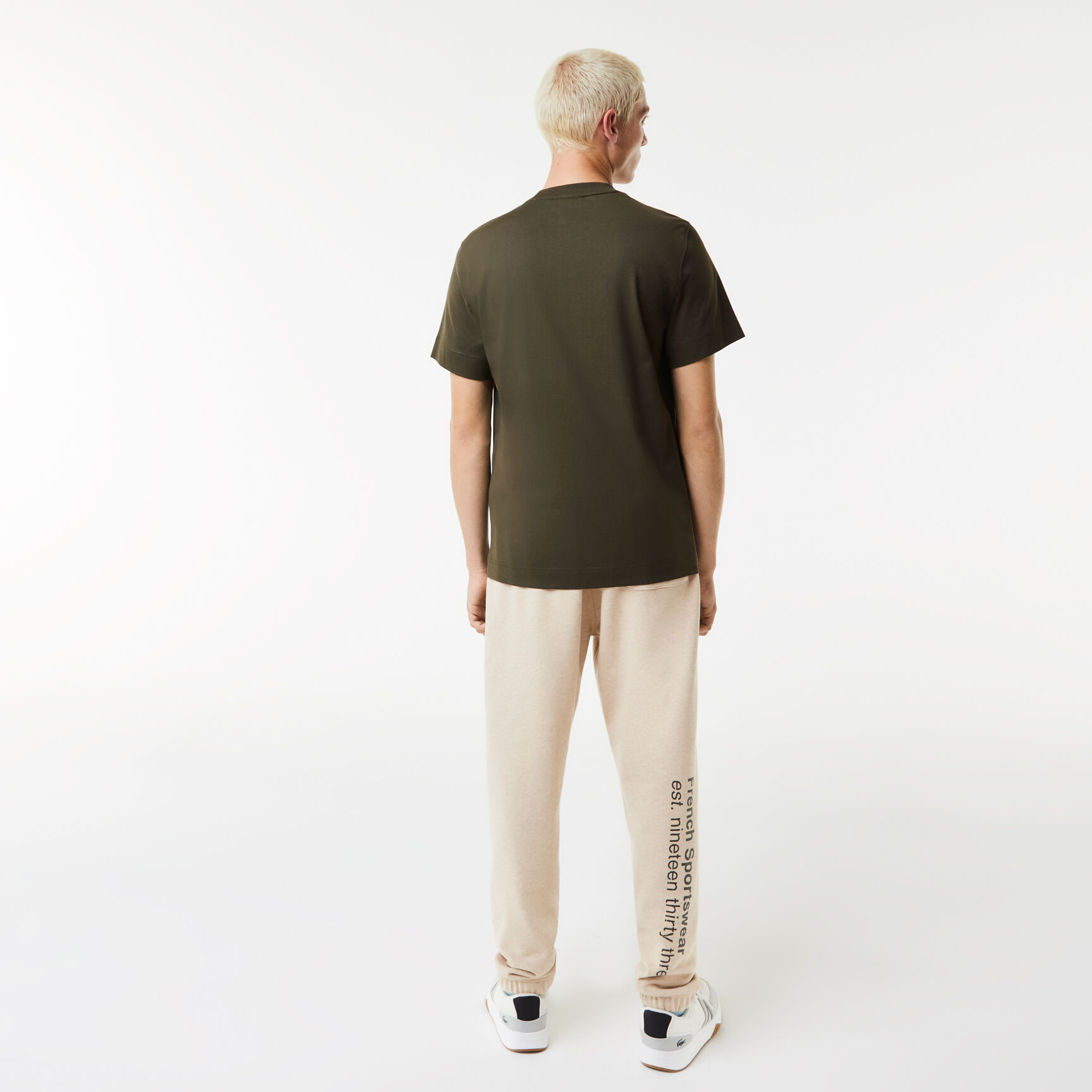 Men's Regular Fit Contrast Lettering Cotton T-Shirt