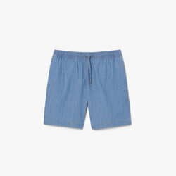 lacoste relaxed fit denim shorts