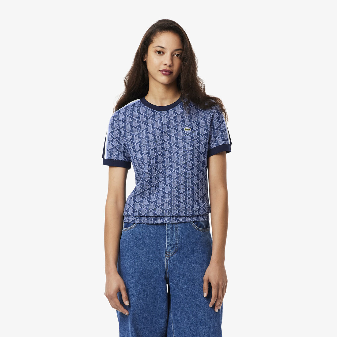 Slim Fit Monogram Jacquard T-shirt