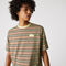 unisex lacoste live loose fit crew neck striped cotton t shirt