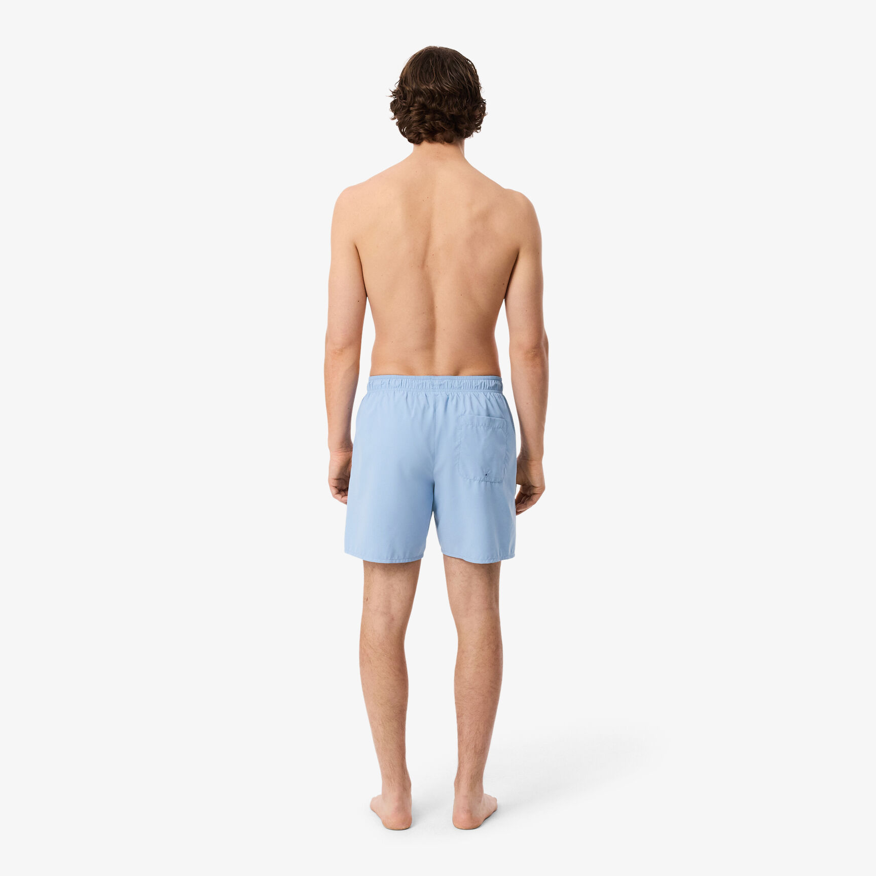 Mid Length Monochrome Swim Trunks