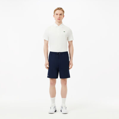 Men's Lacoste Sport Tennis Shorts In Solid Diamond Weave Taffeta