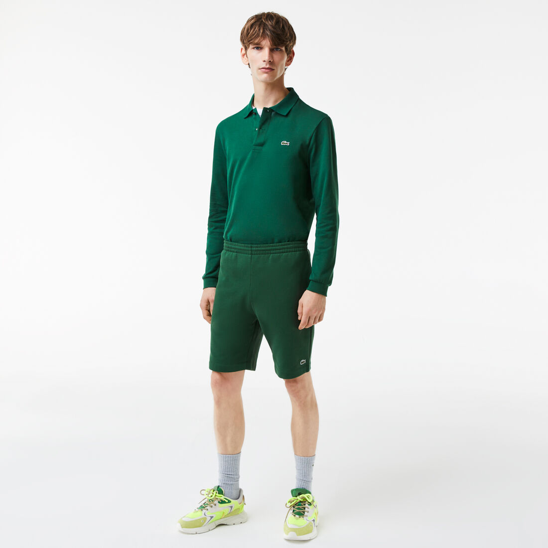 Men's Lacoste Organic Brushed Cotton Fleece Jogger Shorts