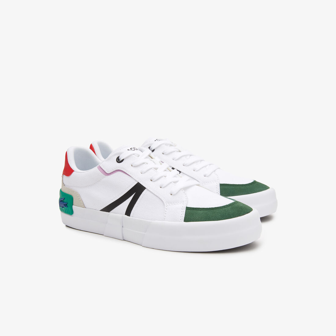 Men's Lacoste L004 Textile Color-Pop Sneakers Men's Lacoste L004 Textile Color-Pop Sneakers