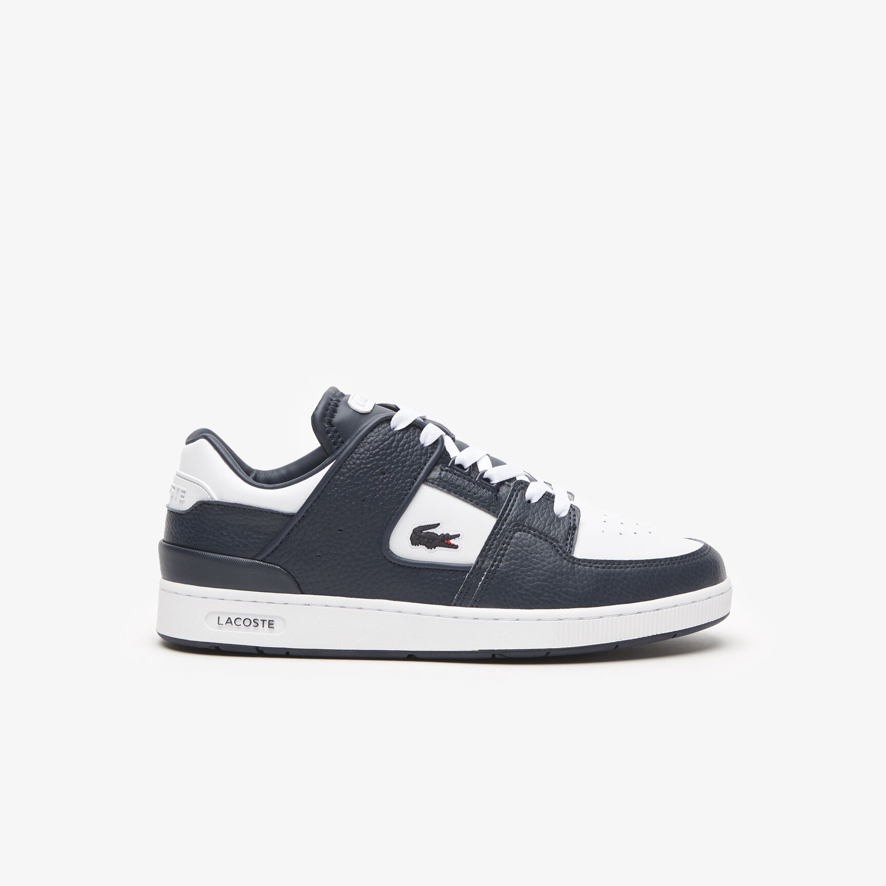 Men's Lacoste Court Cage Leather Heel Pop Trainers Men's Lacoste Court Cage Leather Heel Pop Trainers