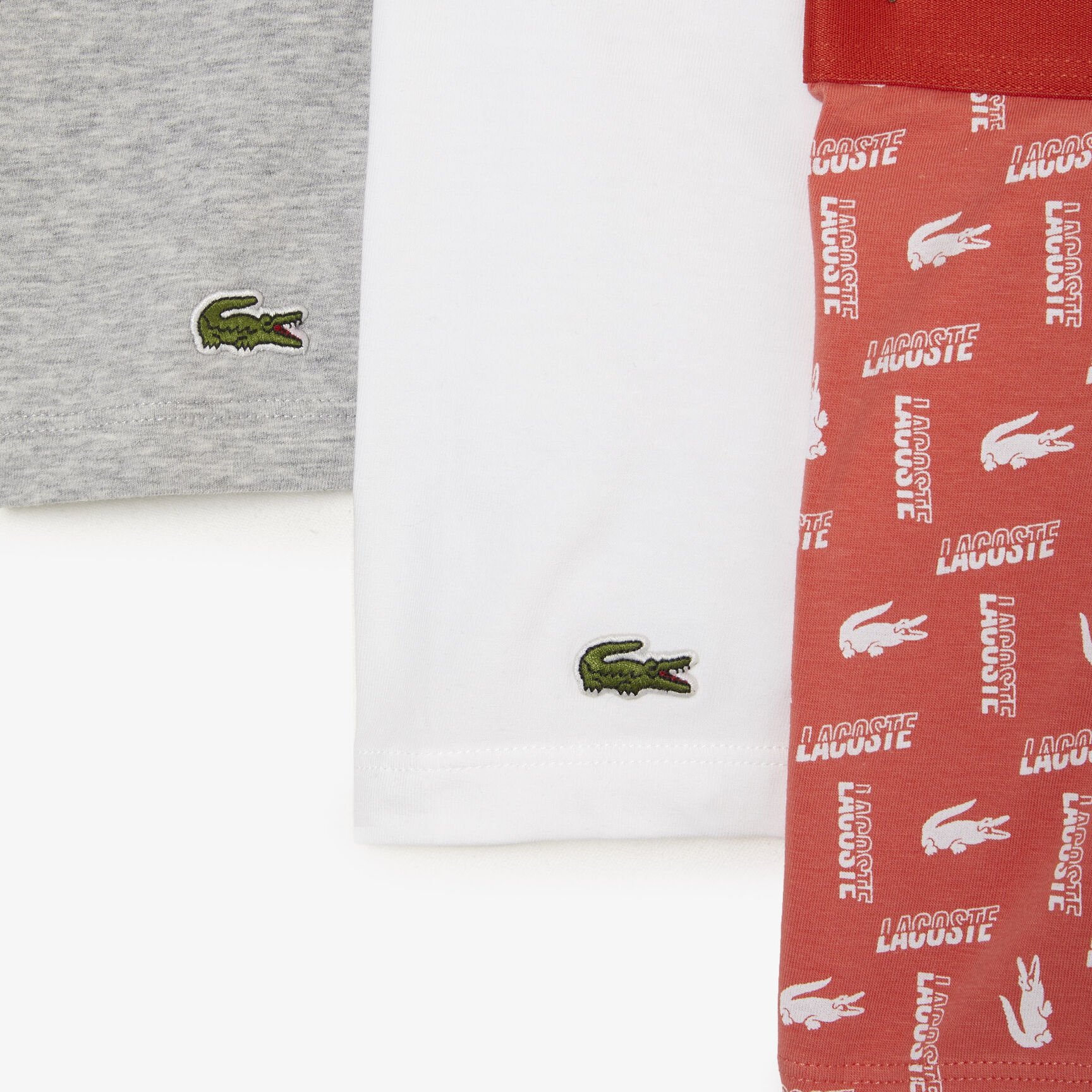 Men’s 3-Pack Lacoste Stretch Cotton Printed Trunks