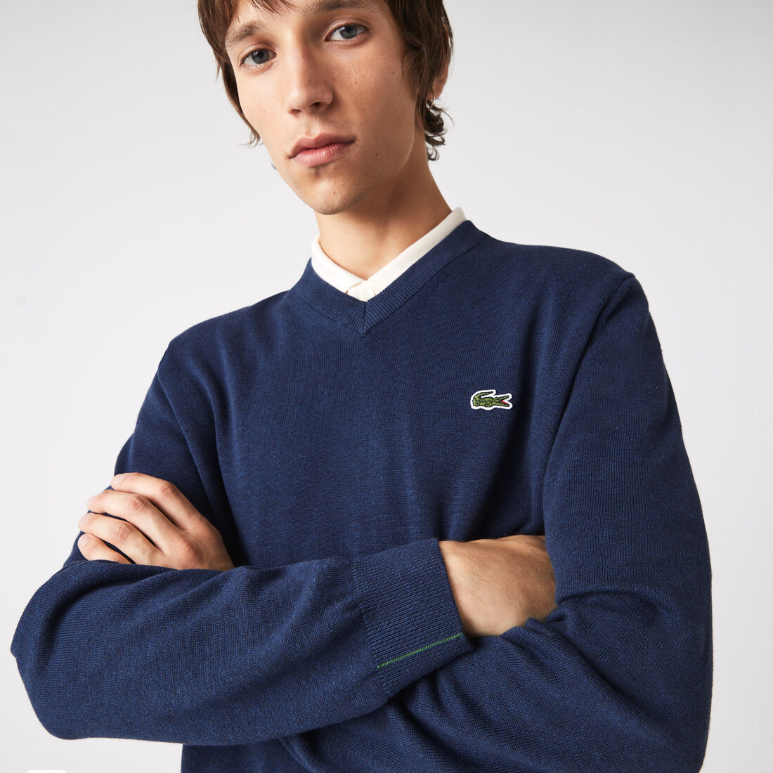 Men's V-neck Organic Cotton Sweater