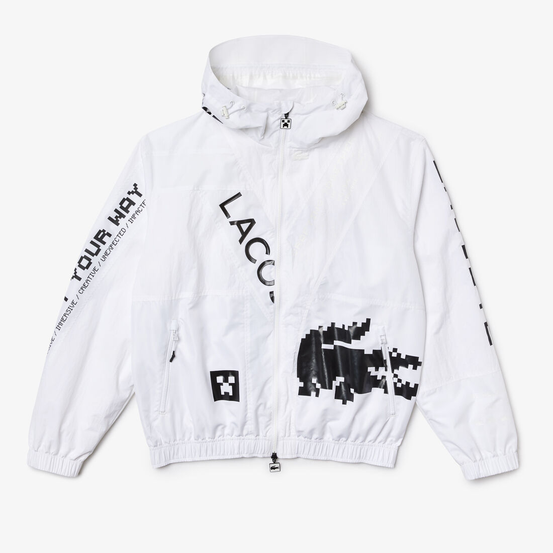 جاكيت بسحّاب للجنسين مجموعة Lacoste L!VE x Minecraft