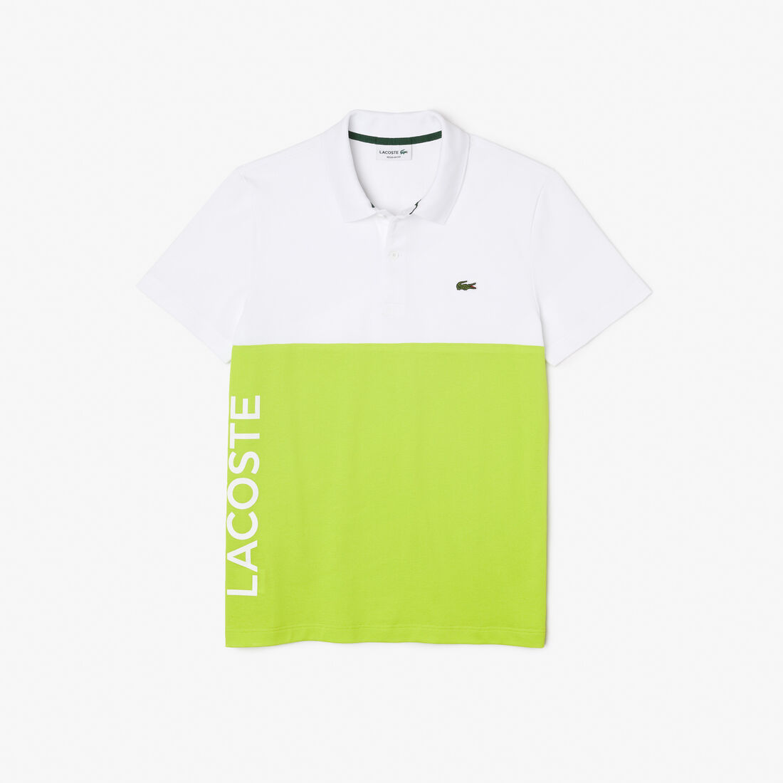 Men's Lacoste Cotton Pique Colourblock Polo Shirt Men's Lacoste Cotton Pique Colourblock Polo Shirt