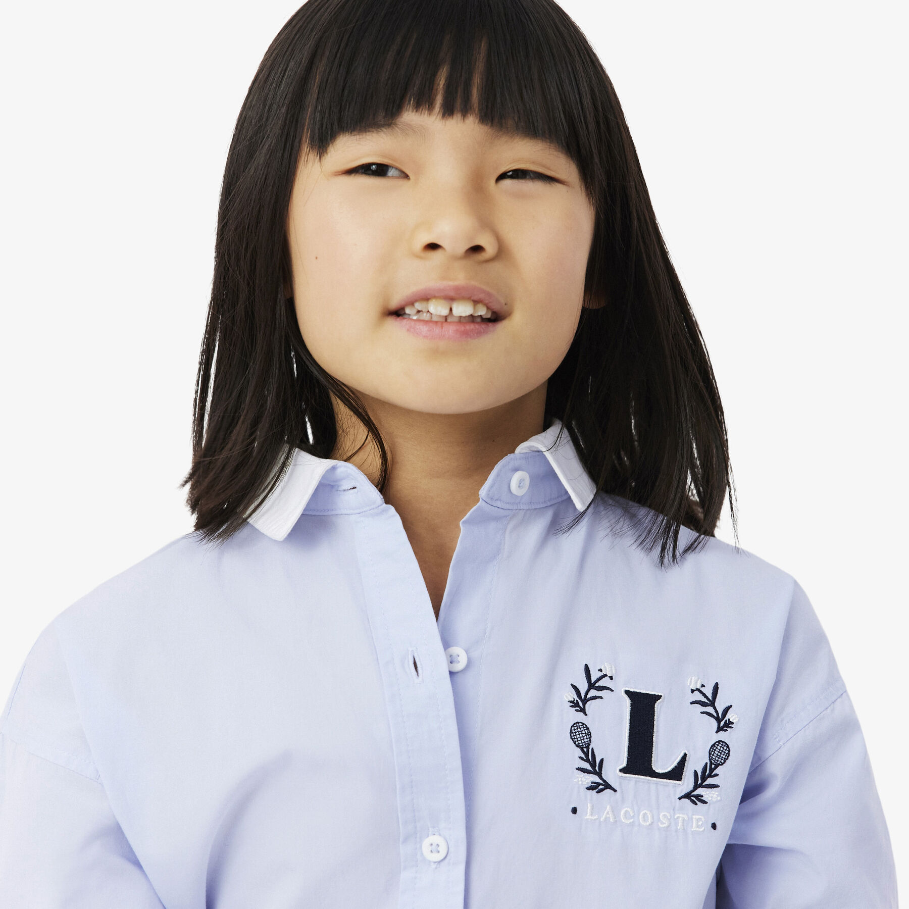 Embroidered Badge Poplin Shirt