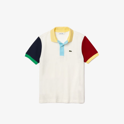 Boys’ Lacoste Colorblock Cotton Piqué Regular Fit Polo