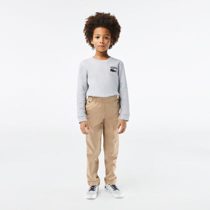 Boys' Lacoste Stretch Cotton Gabardine Chinos