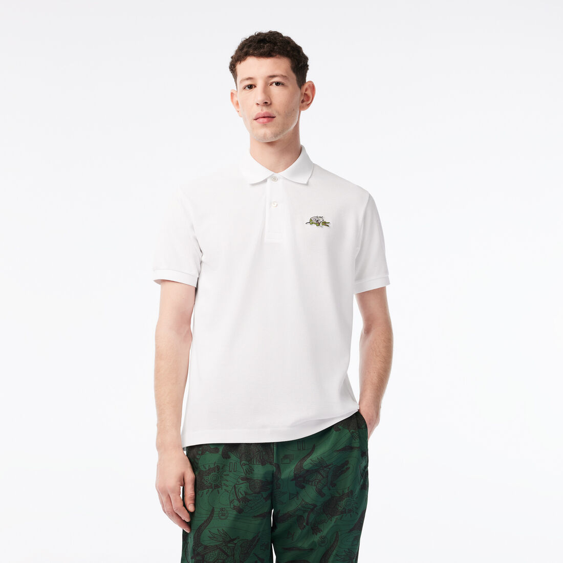 تيشيرت بولو قطن عضوي للرجال مجموعة Lacoste x Netflix