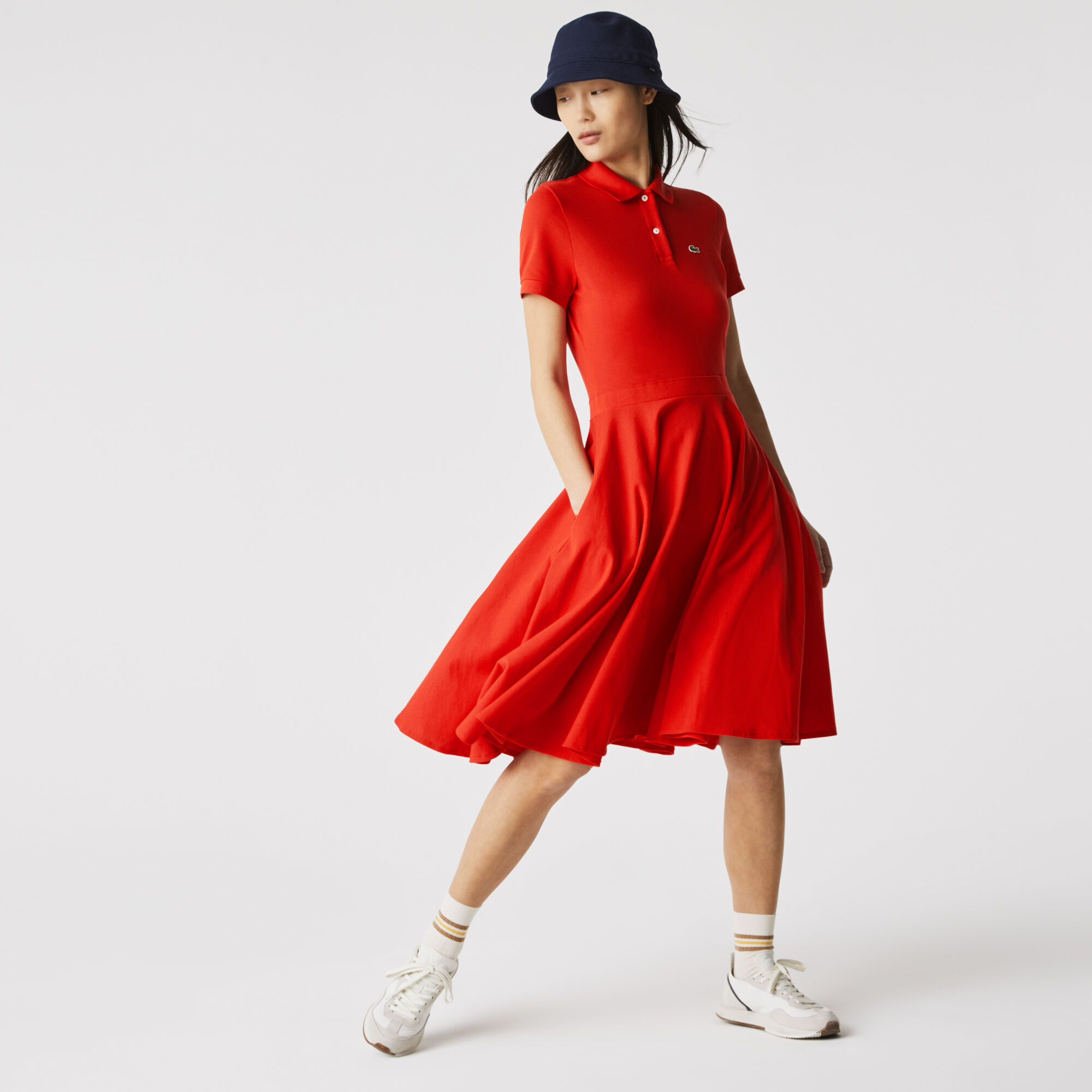 Buy Women s Fitted Cotton Piqu Polo Dress Lacoste EG
