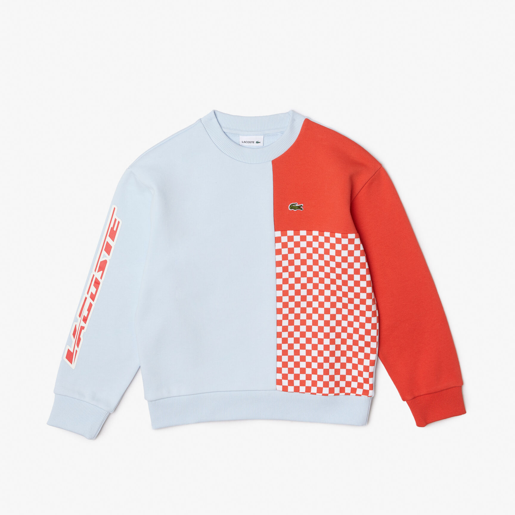 Kids&rsquo; Lacoste Organic Cotton Colourblock Sweatshirt
