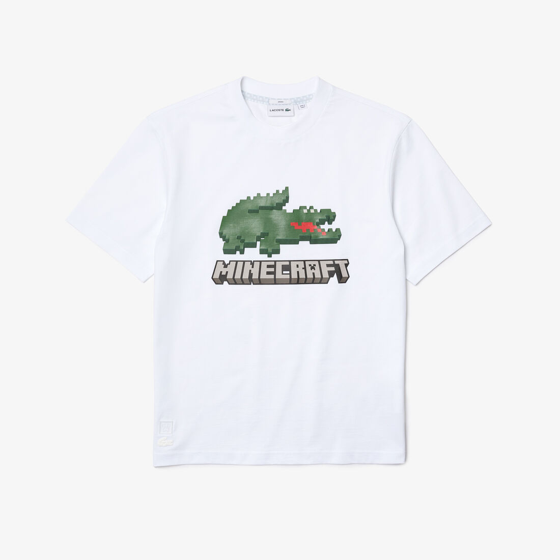 تيشيرت مطبوع قطن عضوي للجنسين مجموعة Lacoste x Minecraft تيشيرت مطبوع قطن عضوي للجنسين مجموعة Lacoste x Minecraft