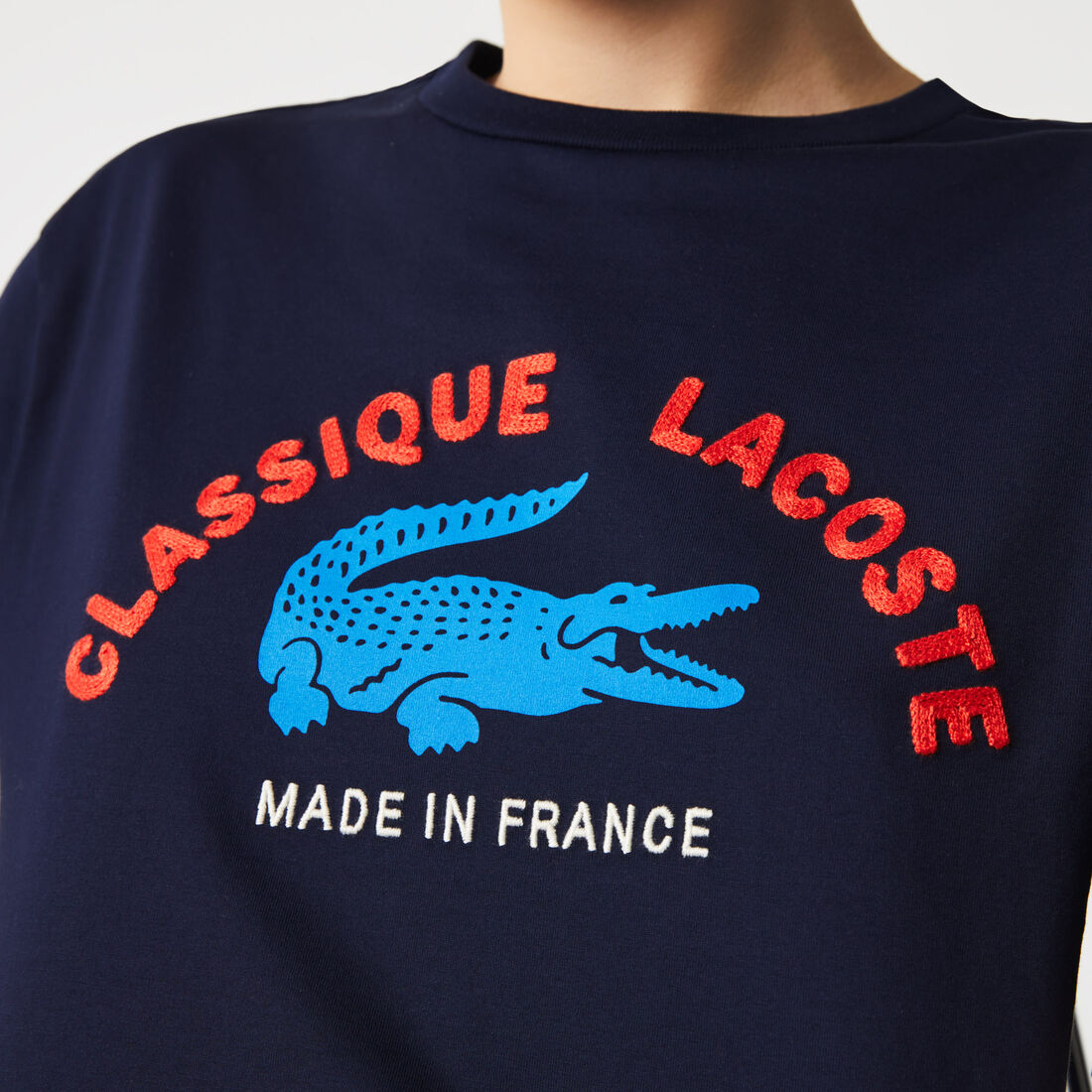 تي شيرت القطن العضوي المطرز للنساء مجموعة Made in France تي شيرت القطن العضوي المطرز للنساء مجموعة Made in France