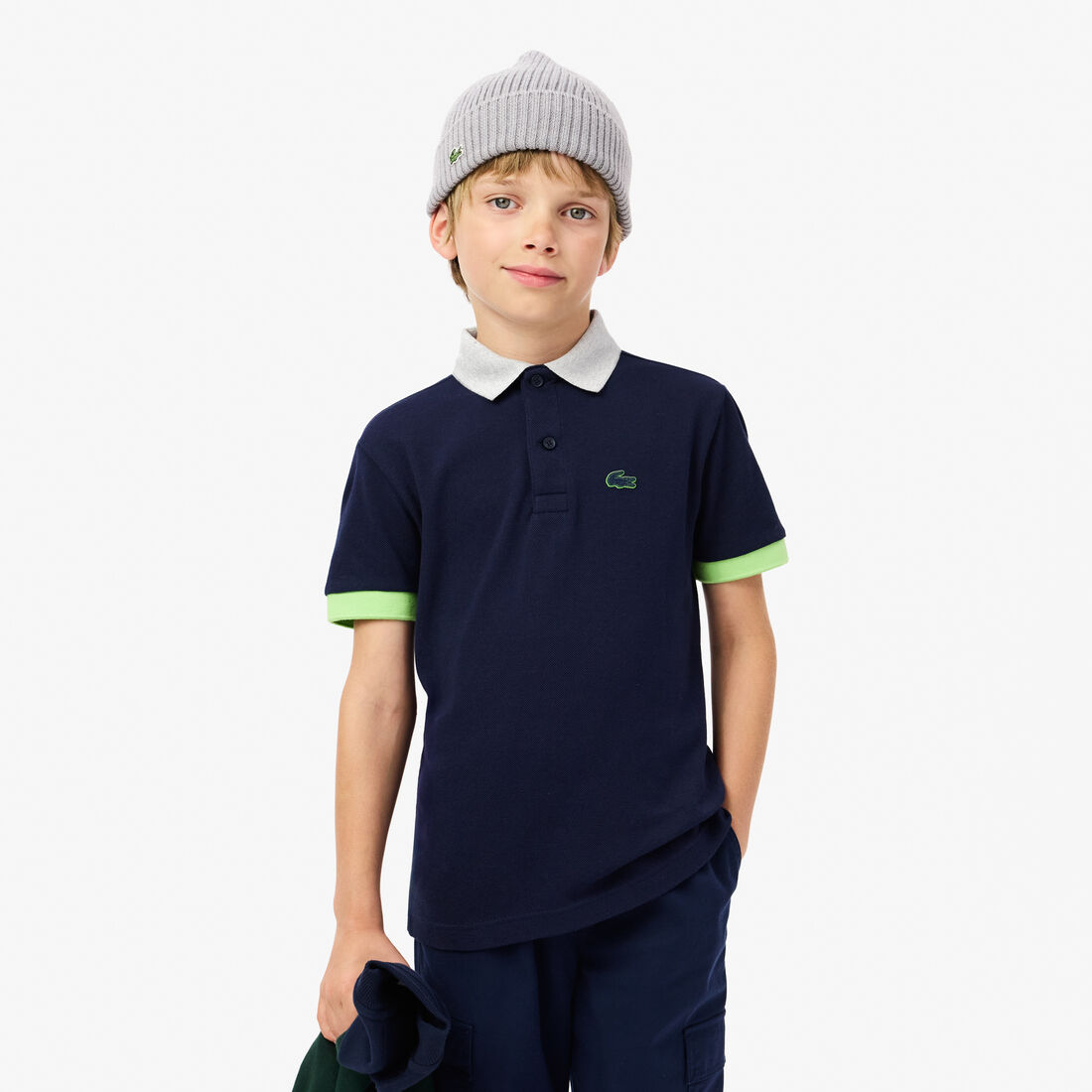 Colourblock Cotton Pique Polo Shirt
