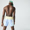 lacoste men s colourblock recycled cloth long swimming trunks