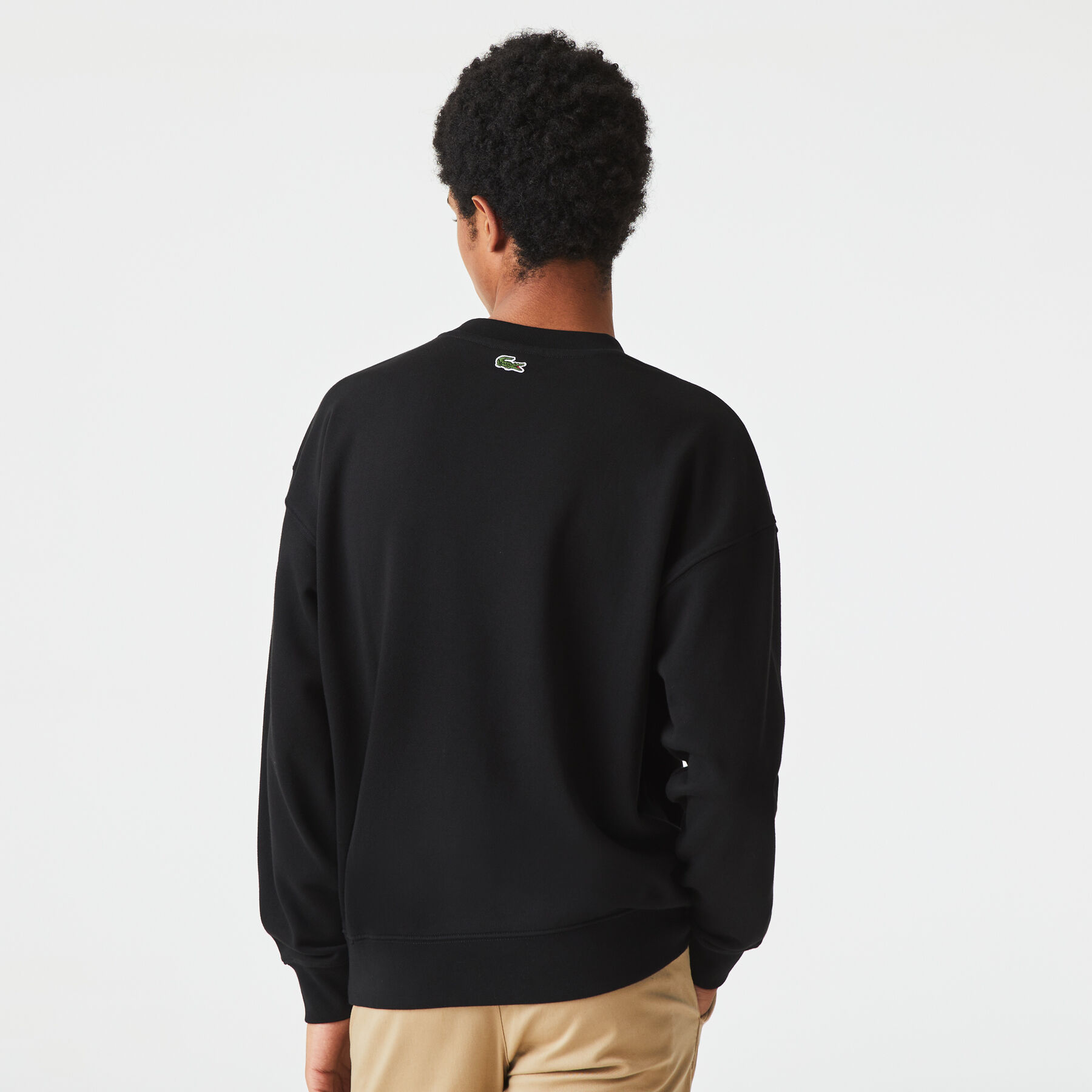 Men's Loose Fit Branded Monogram Print Sweatshirt lacoste men s loose fit branded monogram print sweatshirt