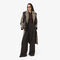 Water-Repellent Plaid Wrap Coat