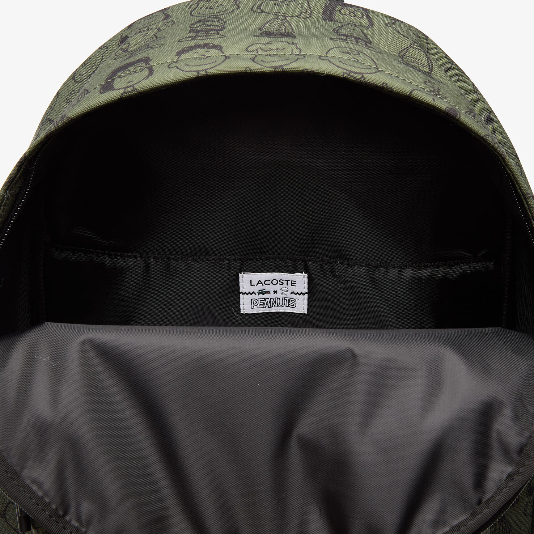 Men’s Lacoste x Peanuts Print Canvas Backpack Men’s Lacoste x Peanuts Print Canvas Backpack