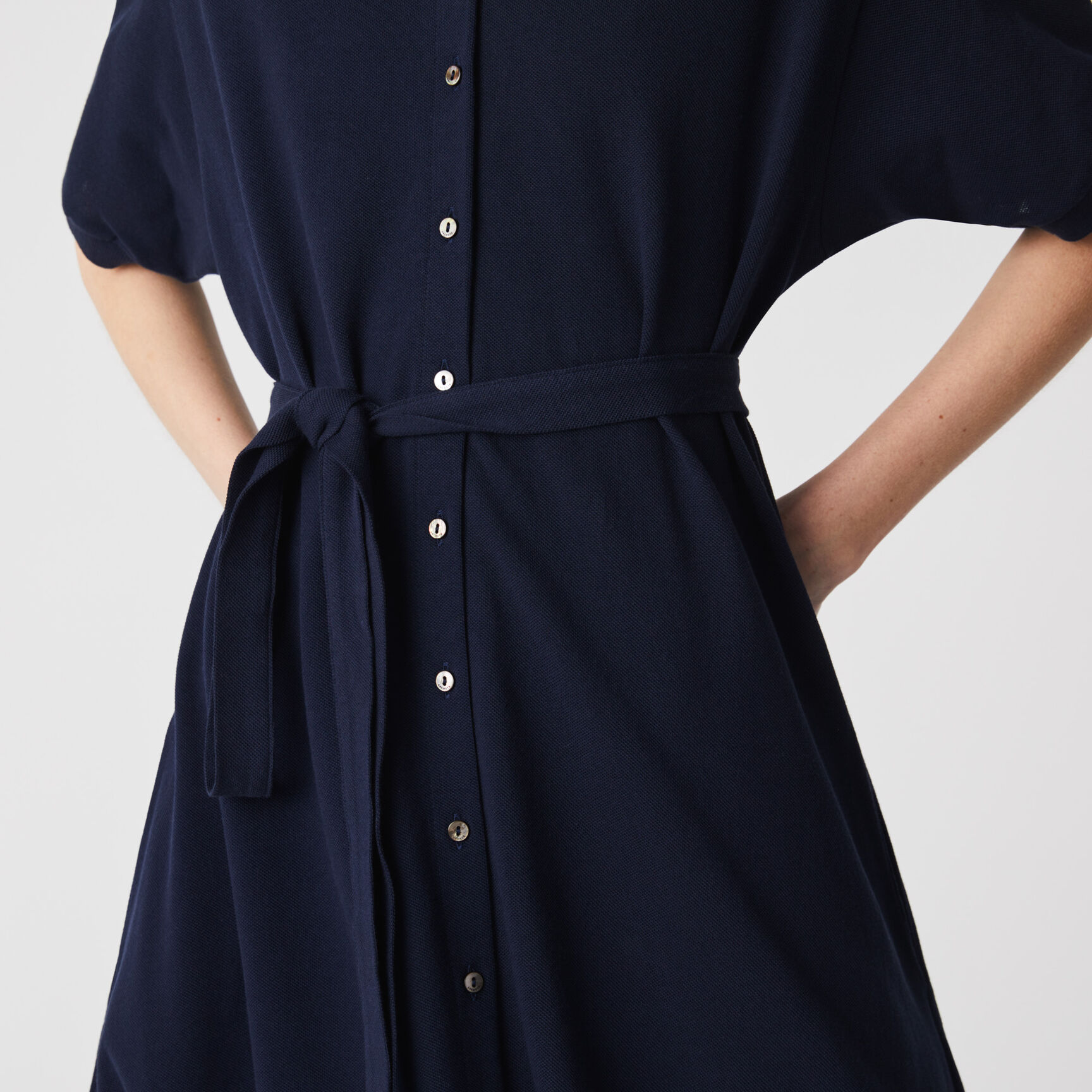 Women's Cotton Piqu&eacute; Belted Polo Dress
