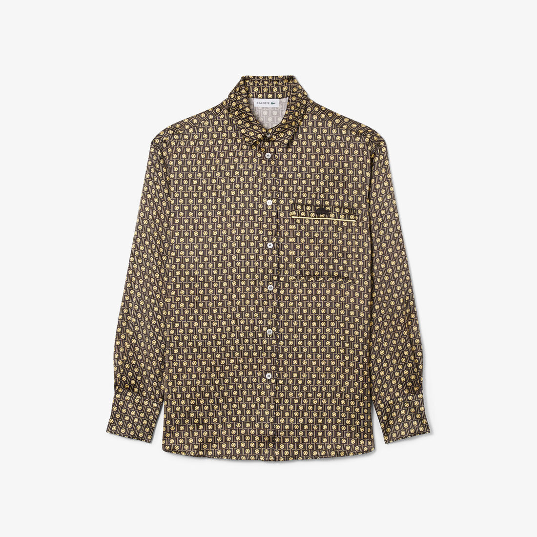 قميص ساتان مطبوع كبير الحجم قميص ساتان مطبوع كبير الحجم