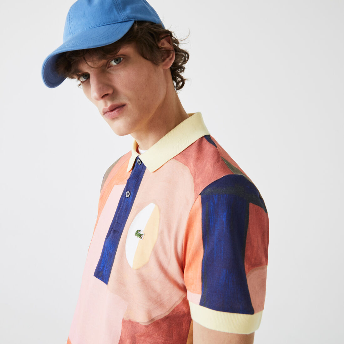 Men’s Lacoste Regular Fit Paint Print Cotton Piqué Polo