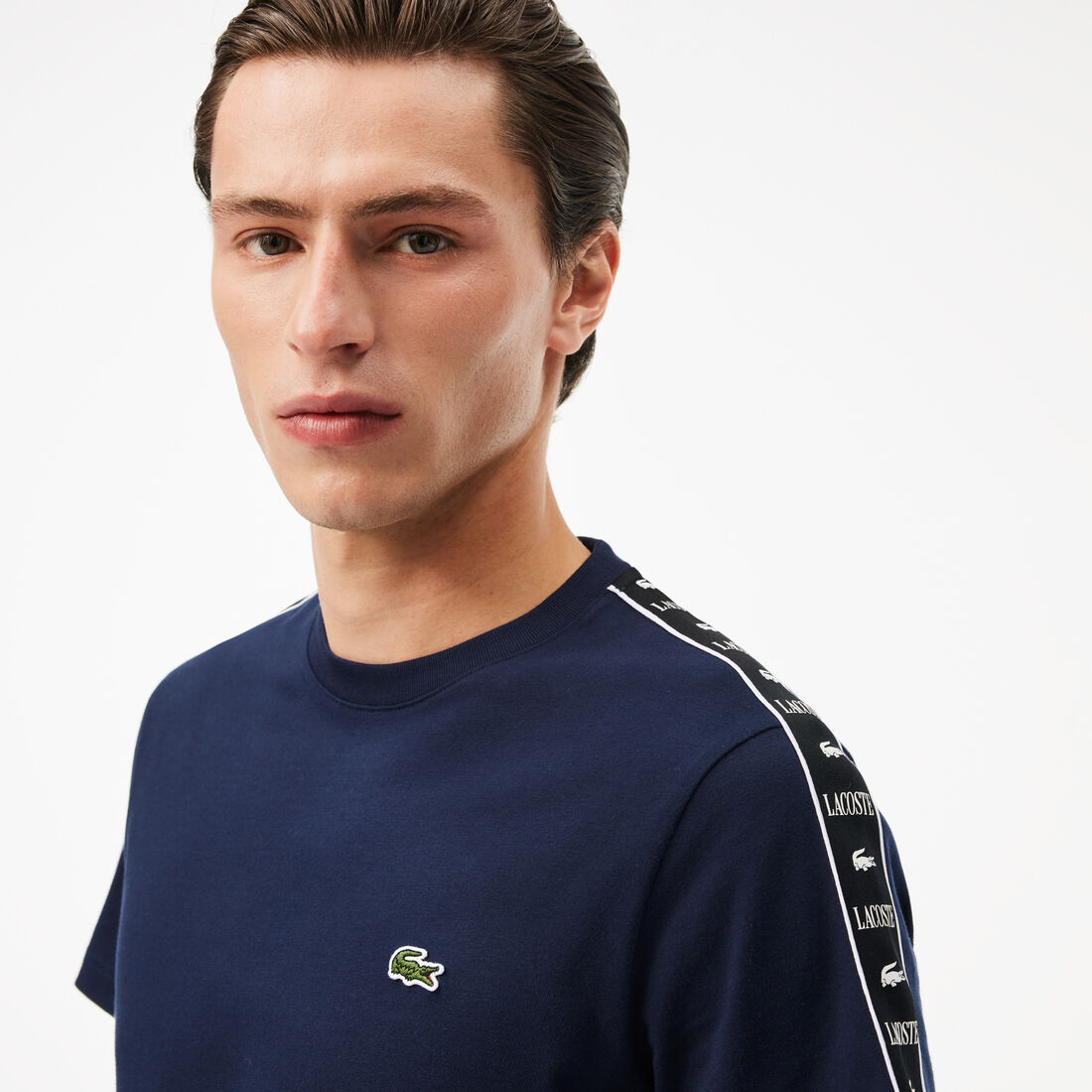 Cotton Jersey Logo Stripe T-shirt Cotton Jersey Logo Stripe T-shirt