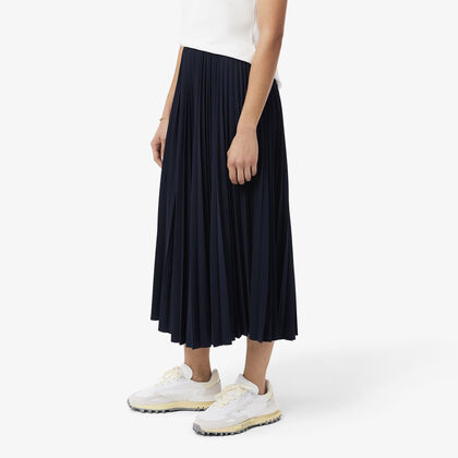 Long Pleated Elasticated Waist Skirt