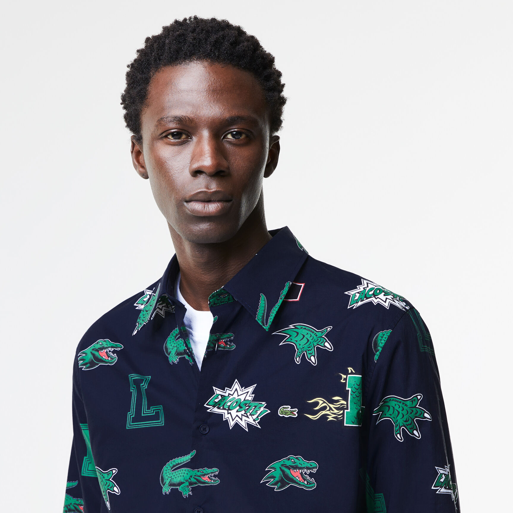 Men's Lacoste Holiday Regular Fit Crocodile Print Shirt Men's Lacoste Holiday Regular Fit Crocodile Print Shirt