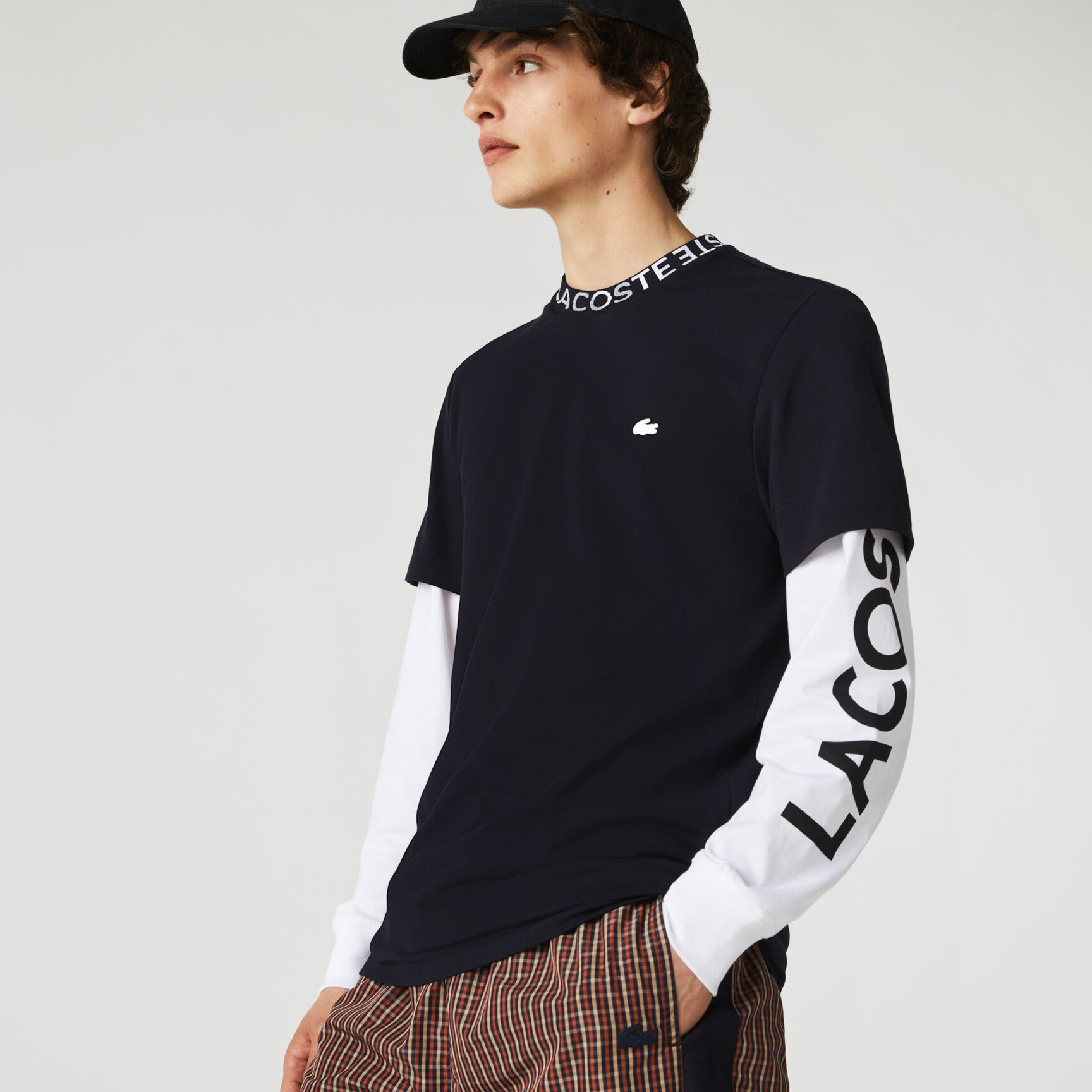 Men's Branded Collar Ultra-Lightweight Pique T-shirt Men's Branded Collar Ultra-Lightweight Pique T-shirt