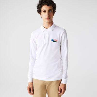 قميص بولو من القطن العضوي للرجال بقصة عادية من Lacoste