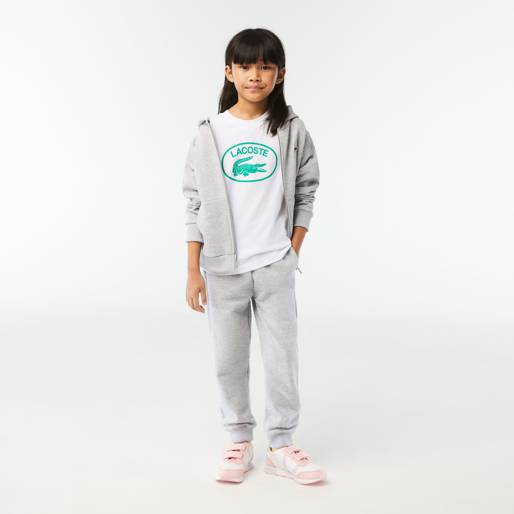 تيشيرت لاكوست قطن جيرسيه بشعار الماركة بلون مغاير للأطفال تيشيرت لاكوست قطن جيرسيه بشعار الماركة بلون مغاير للأطفال