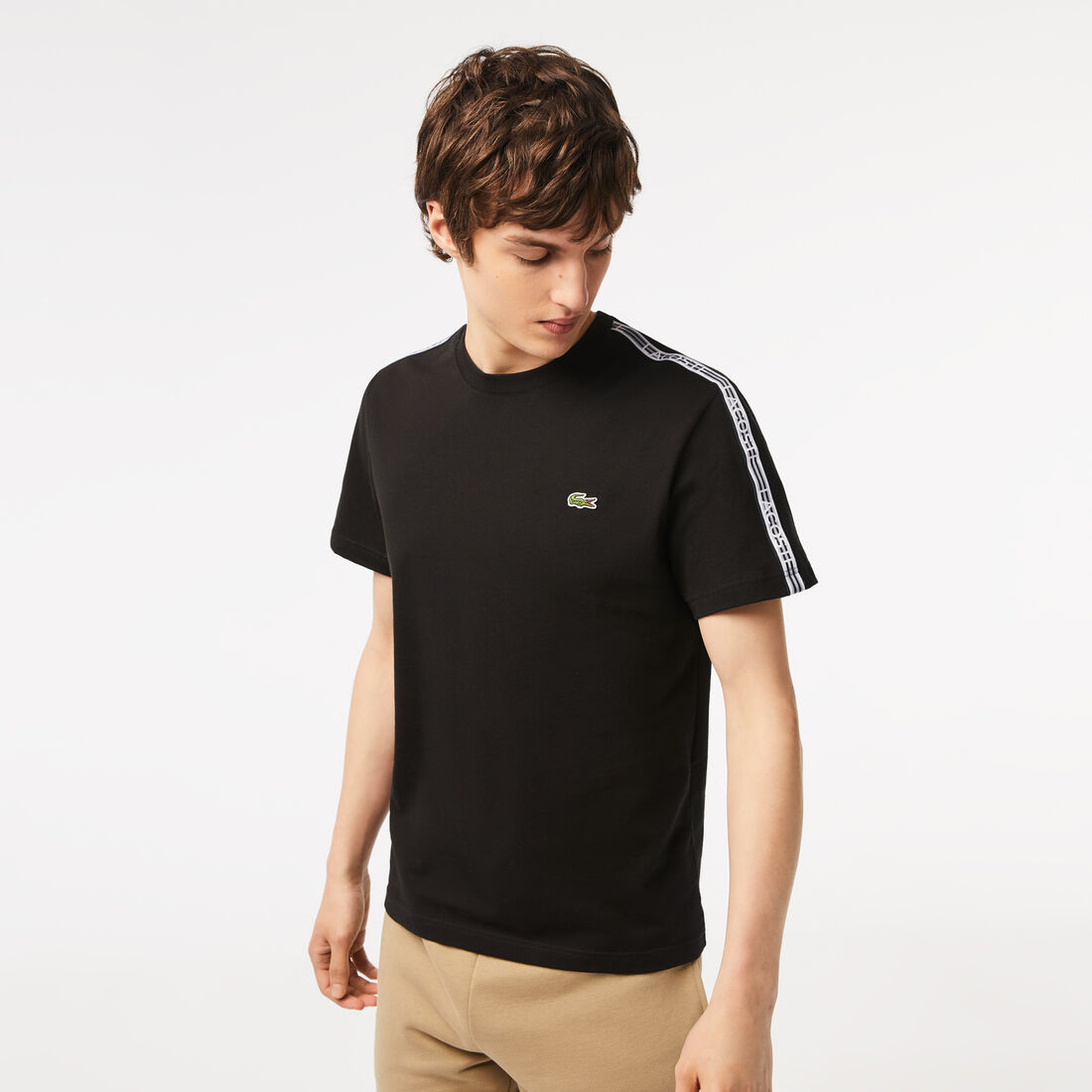 Men's Lacoste Regular Fit Logo Stripe T-shirt