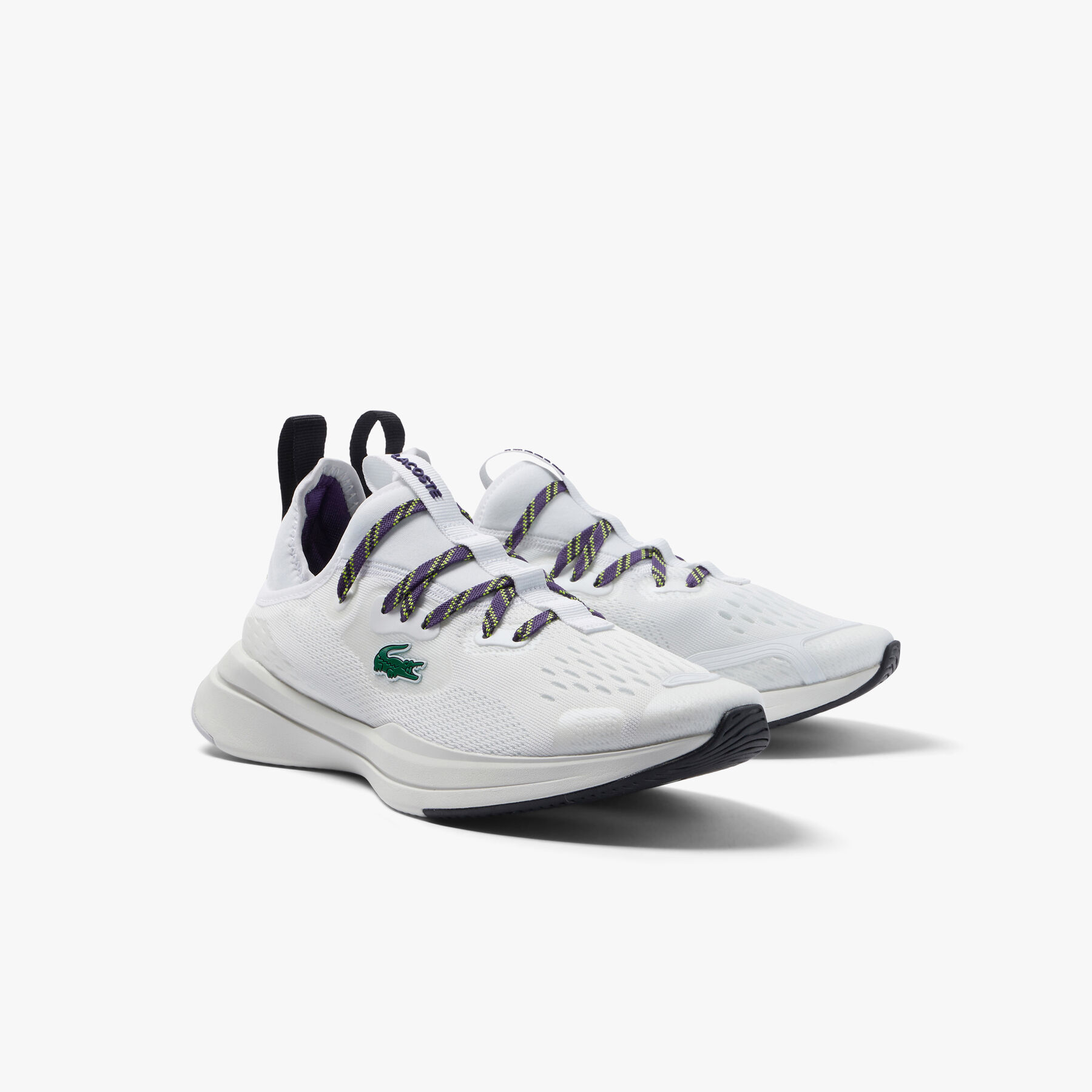 women s lacoste run spin comfort textile sneakers