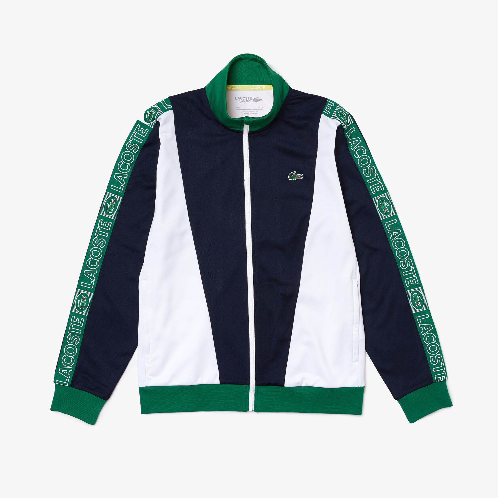Men's Lacoste SPORT Branded Band Colour-block Zippered Jacket Men's Lacoste SPORT Branded Band Colour-block Zippered Jacket