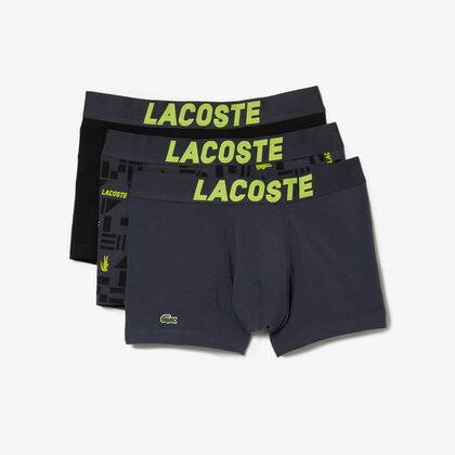 Men's Lacoste Nautical Print Trunk Three-pack
