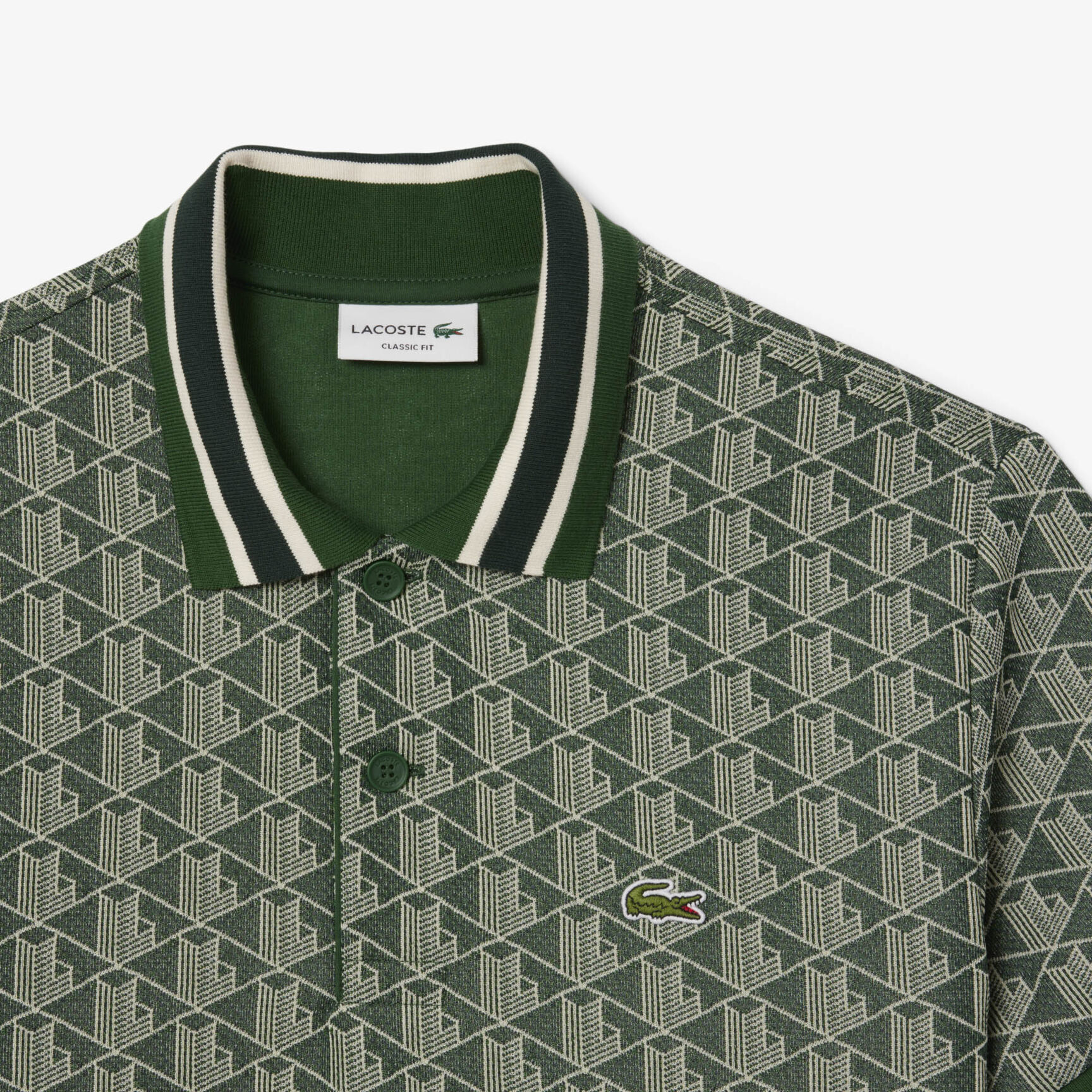 Classic Fit Monogram Jacquard Polo Shirt Classic Fit Monogram Jacquard Polo Shirt
