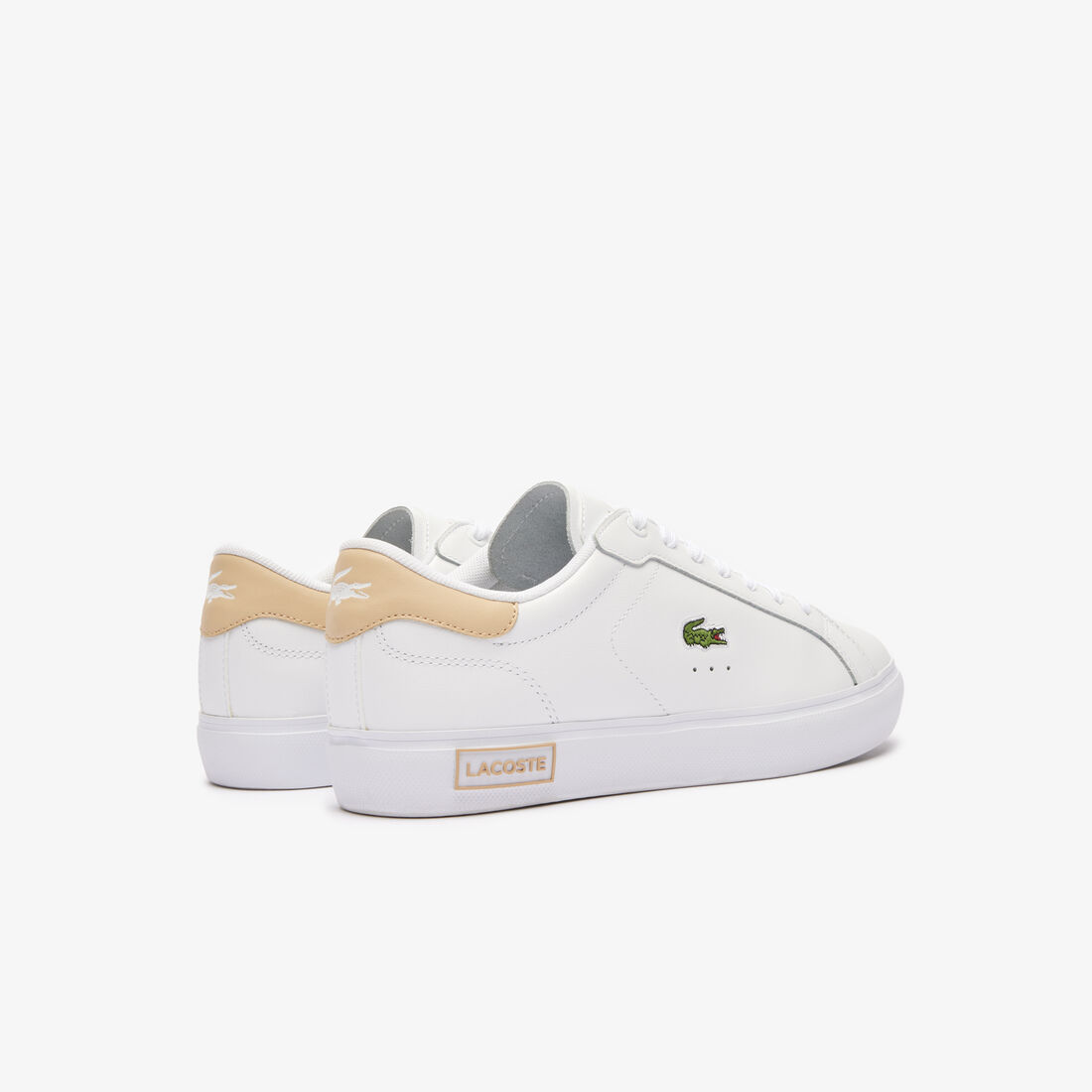 Women's Powercourt Logo Tongue Leather Trainers Women's Powercourt Logo Tongue Leather Trainers