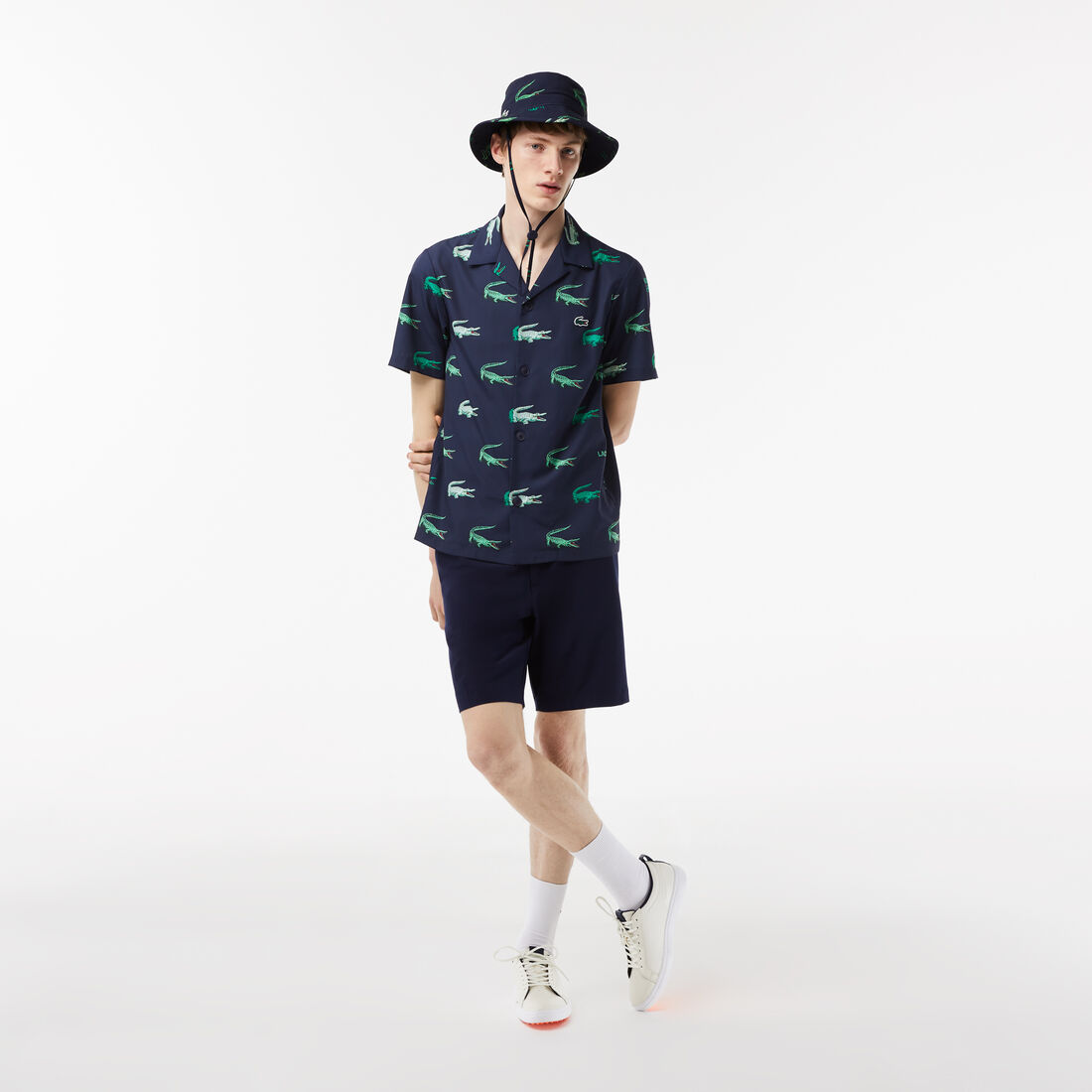 Men's Lacoste Golf Printed Short-Sleeved Shirt Men's Lacoste Golf Printed Short-Sleeved Shirt