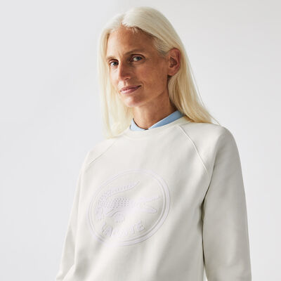 Women’s 3d Logo Organic Cotton Fleece Sweatshirt