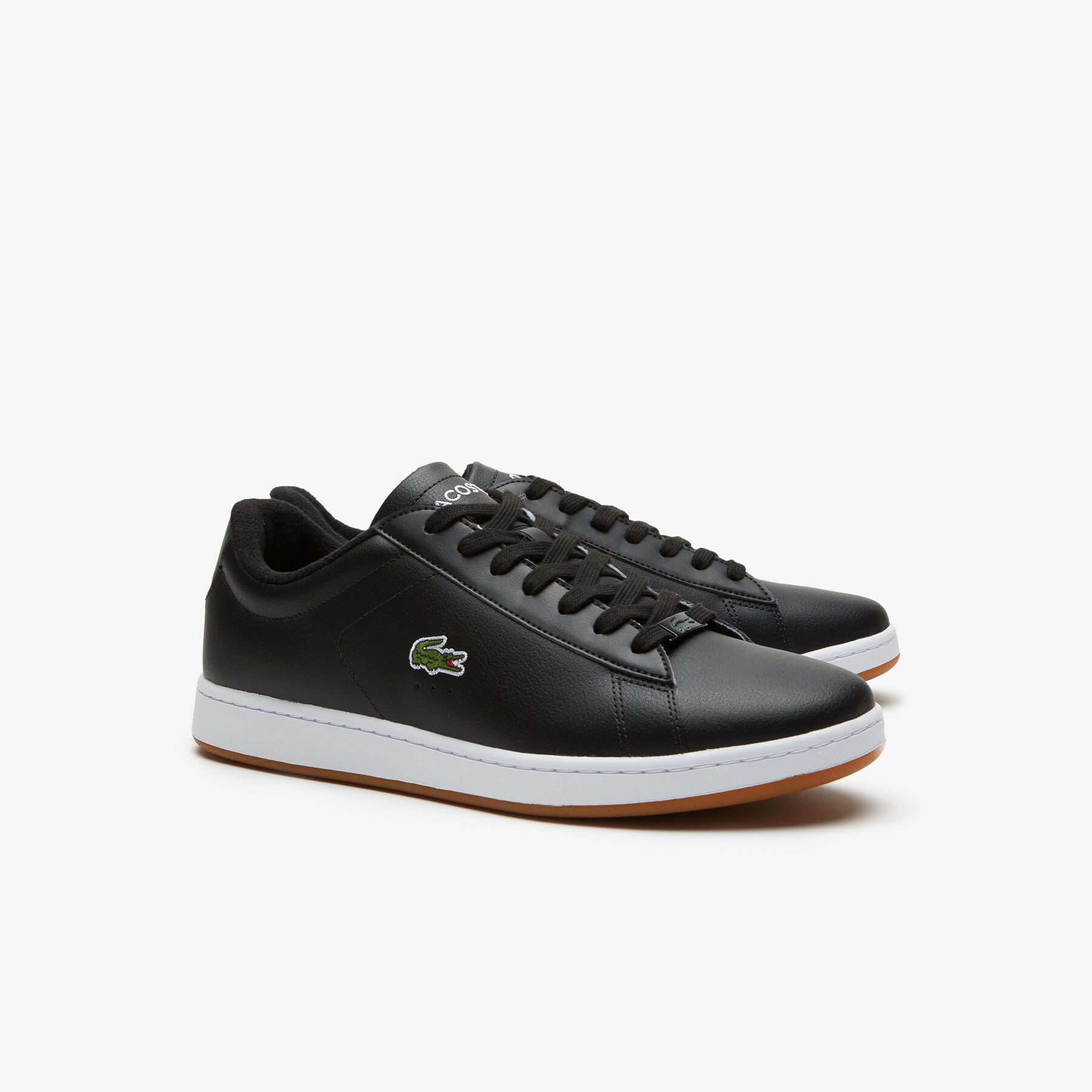 men s lacoste carnaby leather color contrast sneakers