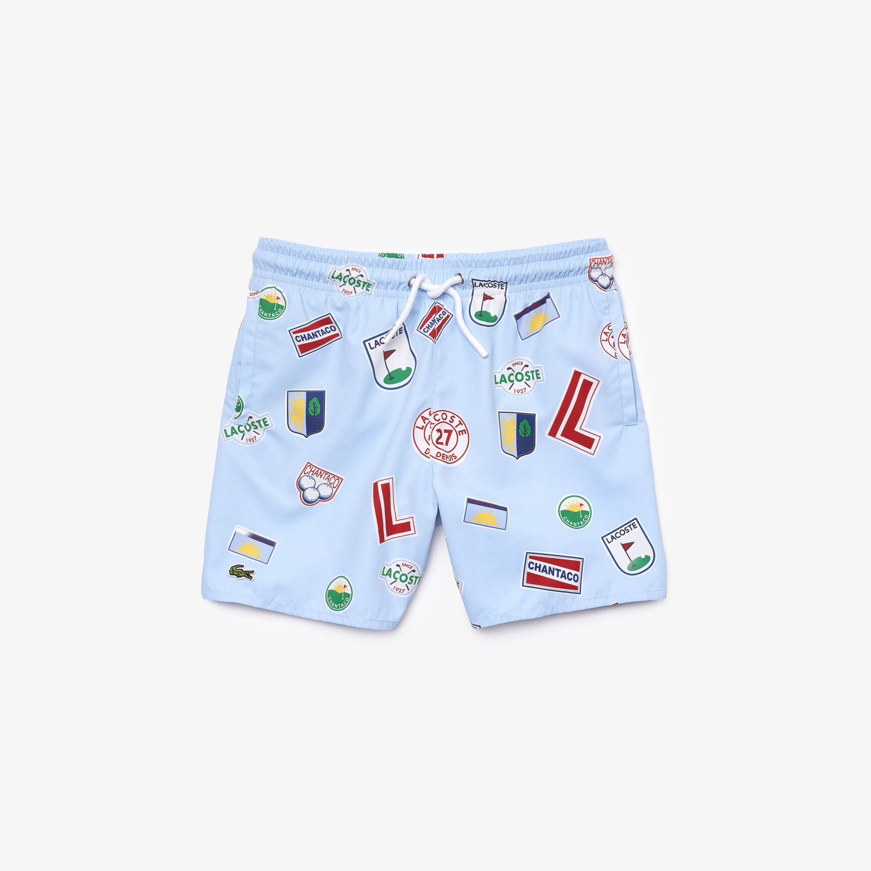 Boys’ Quick-Dry Badge Print Swimming Trunks Boys’ Quick-Dry Badge Print Swimming Trunks