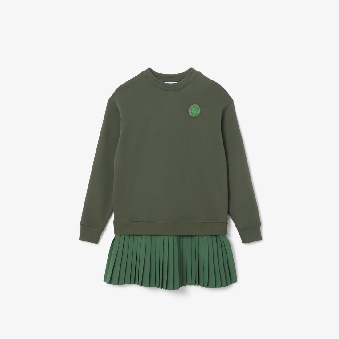 فستان سويت شيرت مطوي من القماش المخلوط فستان سويت شيرت مطوي من القماش المخلوط