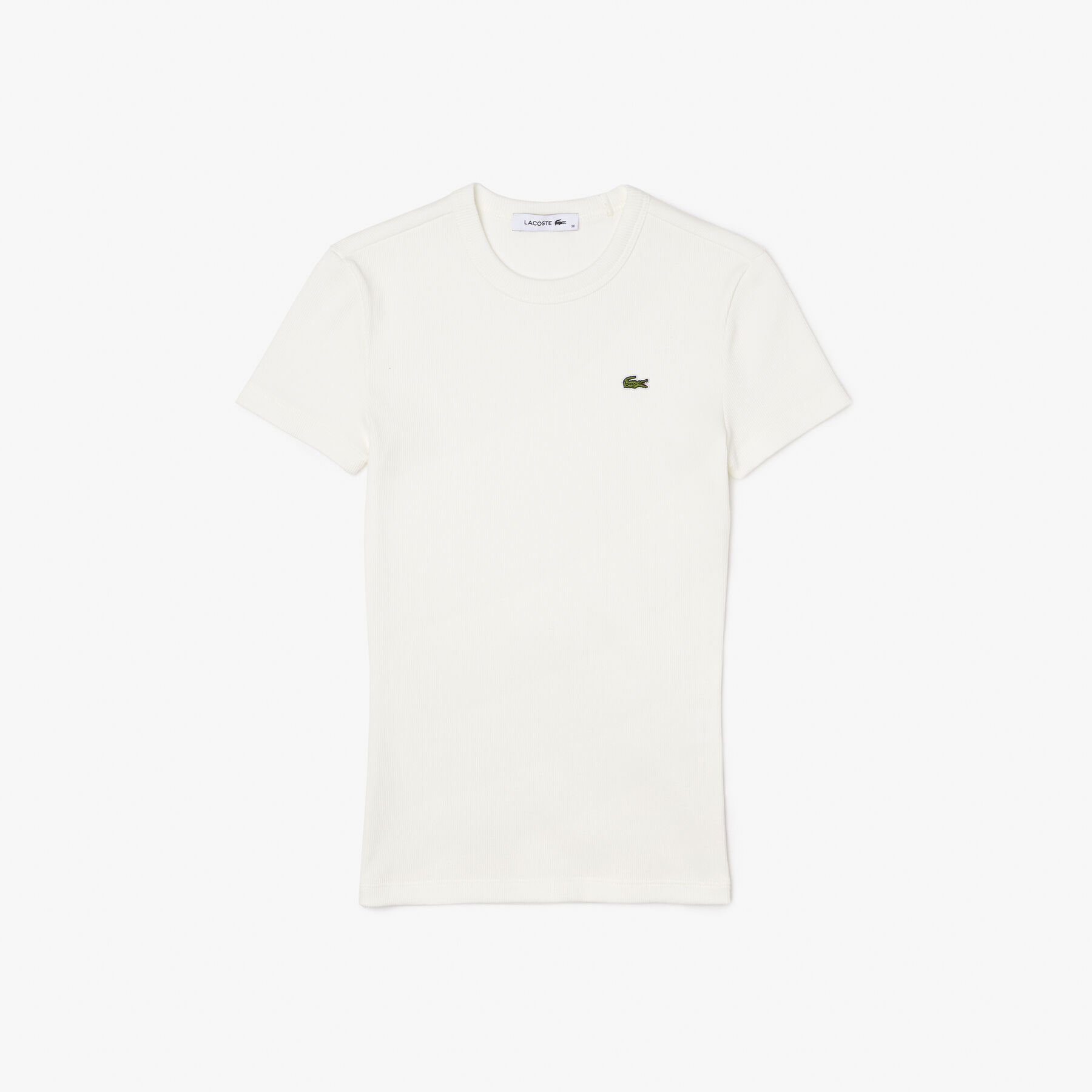 Slim Fit Ribbed Cotton T-shirt